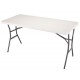 Lifetime 5 ft. Light Commercial Fold-In-Half Tables with Handle 14 Pack (White) 4534