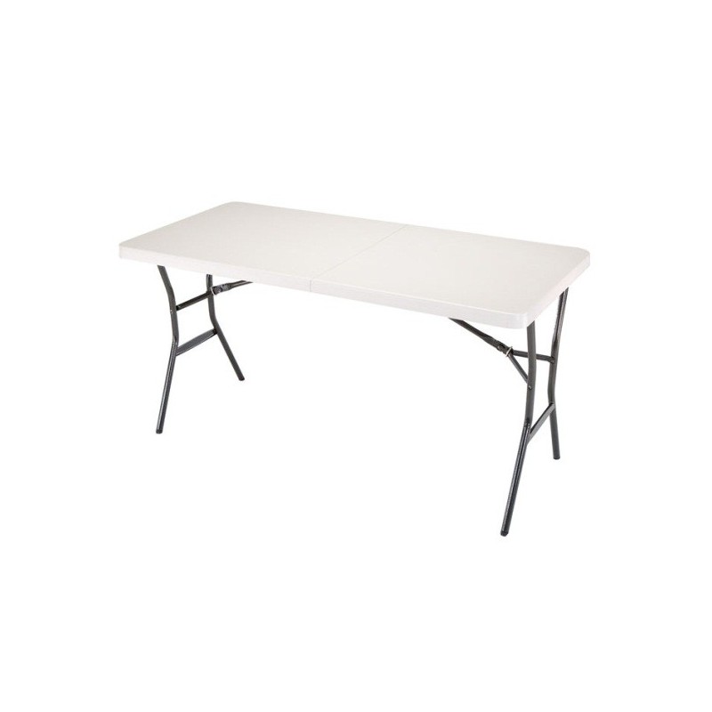 Lifetime 5 ft. Light Commercial Fold-In-Half Tables with Handle 14 Pack (White) 4534