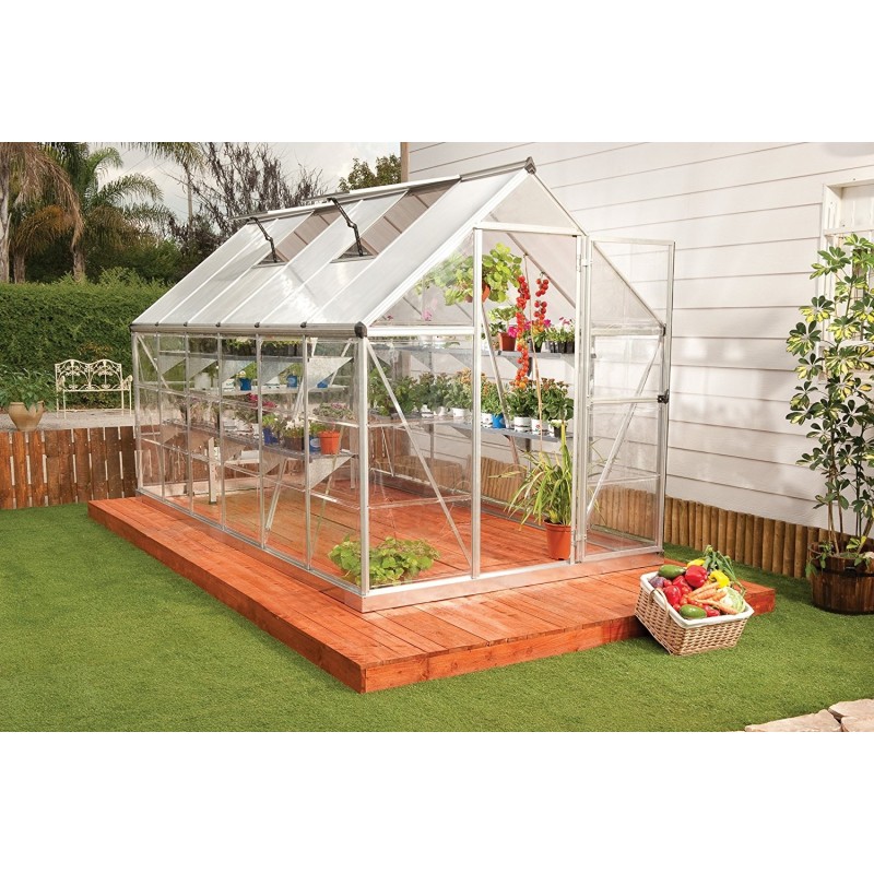 Palram 6x14 Hybrid Hobby Greenhouse - Silver (HG5514)