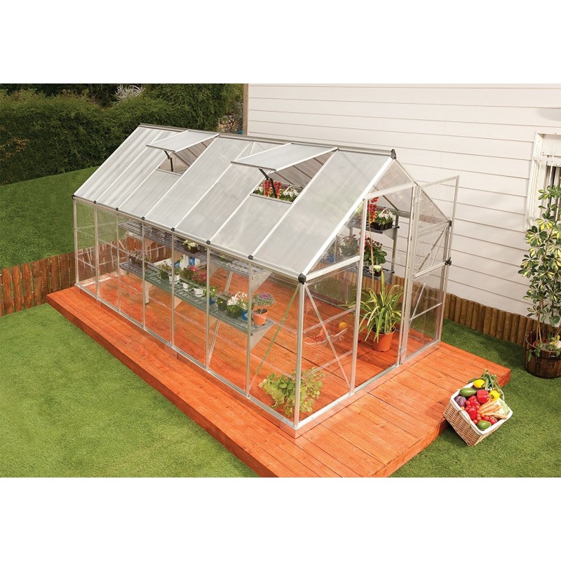 Palram 6x14 Hybrid Hobby Greenhouse - Silver (HG5514)