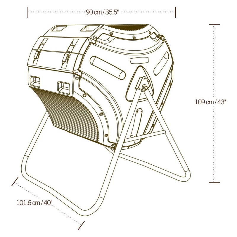 Lifetime 80 gal. Compost Tumbler with How To Compost DVD - 60058
