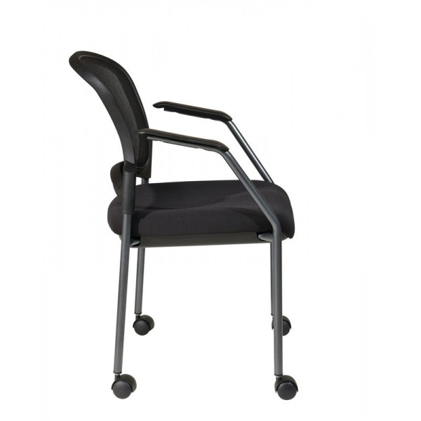  Chairs &gt; Pro-Line II Titanium Finish Rolling Visitors Chair (86740-30