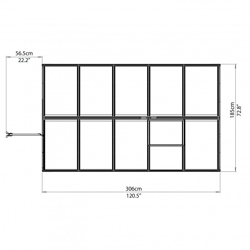 Palram - Canopia Mythos 6x10 Hobby Greenhouse - Silver (HG5010)