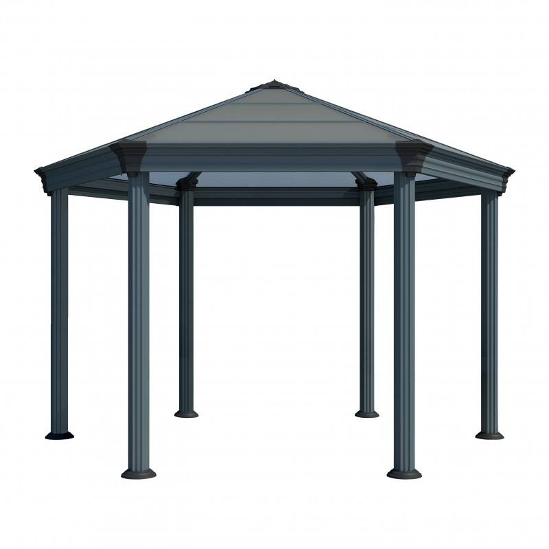 Palram 14 x 12 Roma Garden Gazebo - Gray (HG9180)