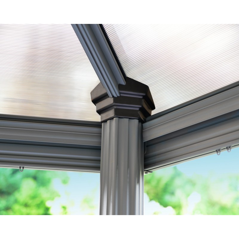 Palram - Canopia 14x12 Roma Garden Gazebo - Gray (HG9180)