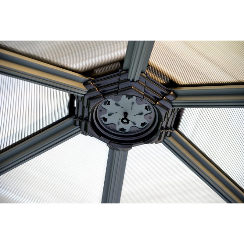 Palram - Canopia 14x12 Roma Garden Gazebo - Gray (HG9180)