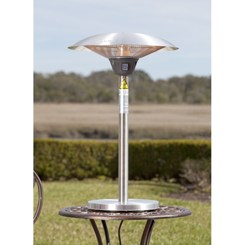 Fire Sense Cimarron Stainless Table Top Halogen Patio Heater (62216)