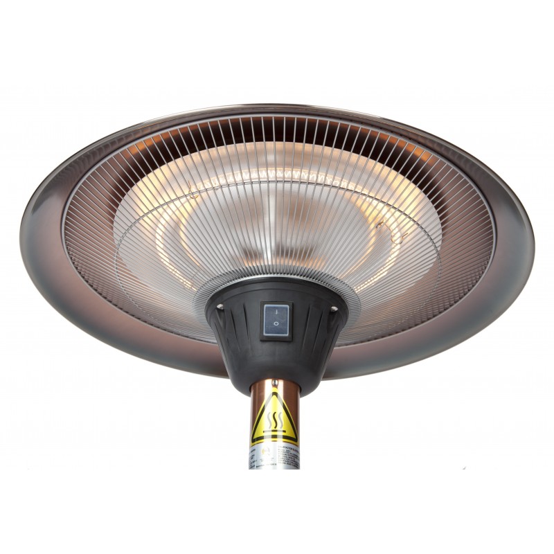 Fire Sense Cimarron Brushed Copper Table Halogen Patio Heater (62217)