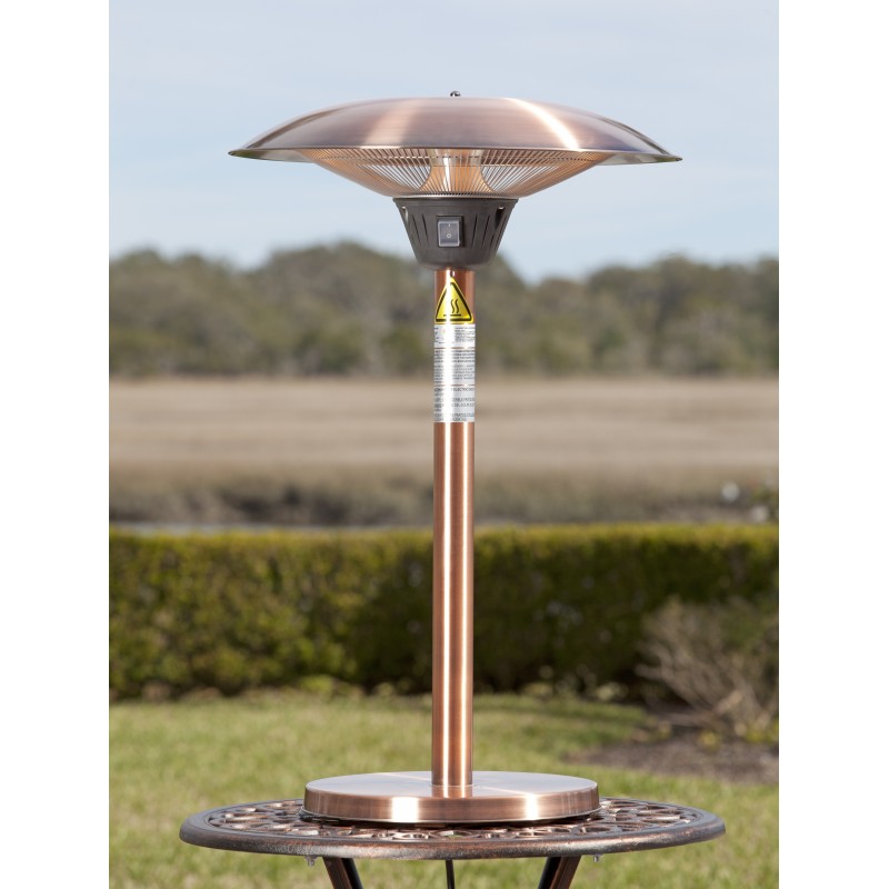 Fire Sense Cimarron Brushed Copper Table Halogen Patio Heater (62217)