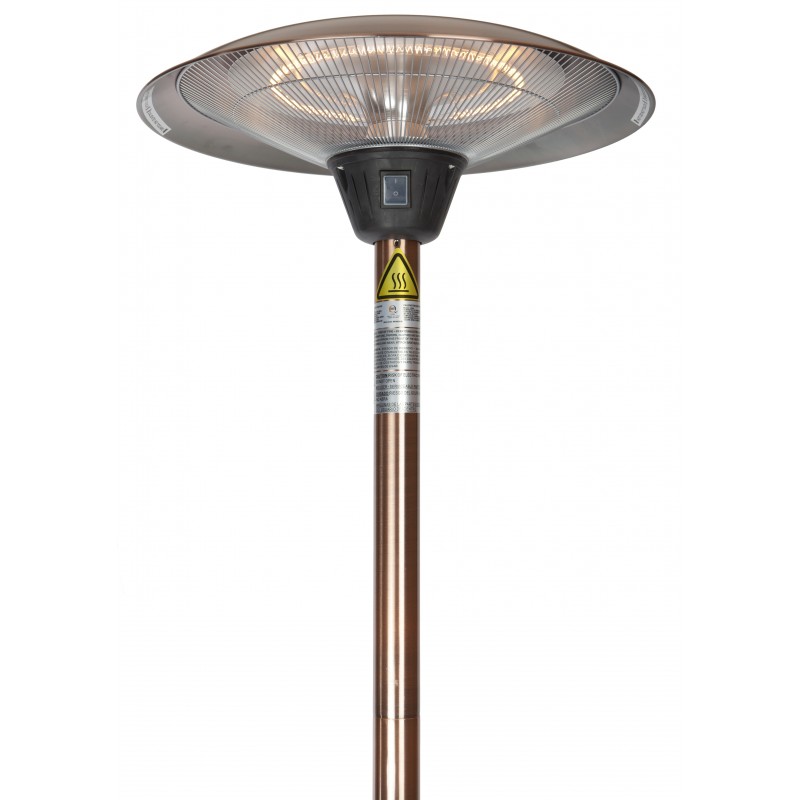 Fire Sense Frisco Brushed Copper Haloge Patio Heater (62220)