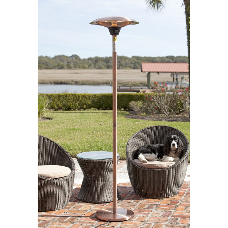 Fire Sense Frisco Brushed Copper Haloge Patio Heater (62220)