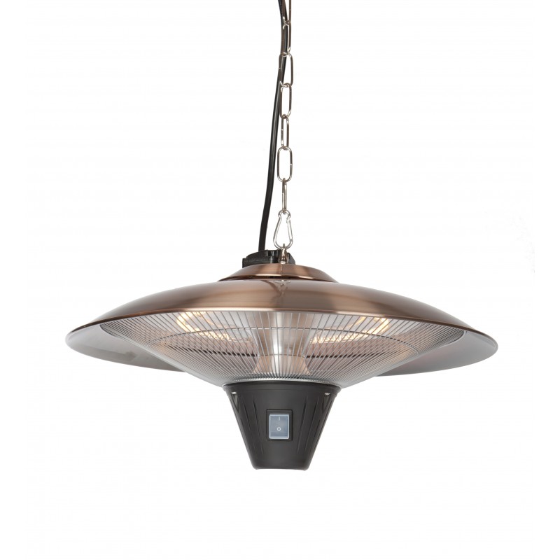 Fire Sense Gunnison Brushed Copper Hanging Halogen Patio Heater(62222)
