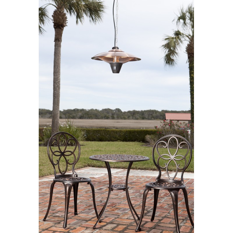 Fire Sense Gunnison Brushed Copper Hanging Halogen Patio Heater(62222)