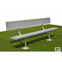 Gared 27' Spectator Bench with Back, Surface Mount (BE27SMWB)