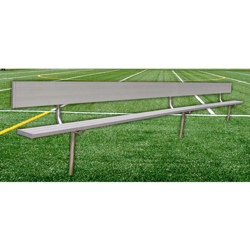 Gared 27' Spectator Bench with Back, Inground (BE27IGWB)