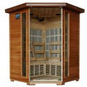 Hudson Bay - Cedar 3 Person FAR Infrared Sauna With Carbon Heaters - Corner Unit