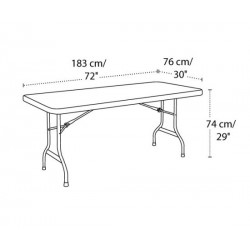 Lifetime 6 ft Commercial Plastic Folding Banquet Table - White (22901)