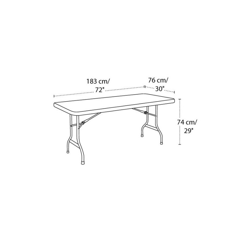 Lifetime 6 ft Commercial Plastic Folding Banquet Table - White (22901)