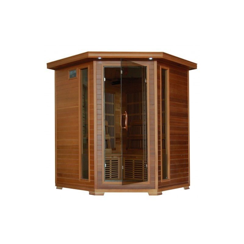 Whistler - Cedar 4 Person FAR Infrared Sauna With Carbon Heaters - Corner Unit