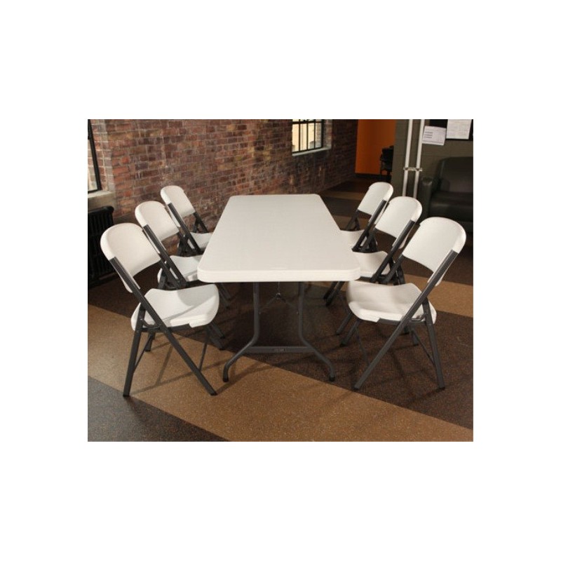 Lifetime 6 ft Commercial Plastic Folding Banquet Table - White (22901)