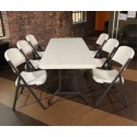 Lifetime 6 ft Commercial Plastic Folding Banquet Table - White (22901)