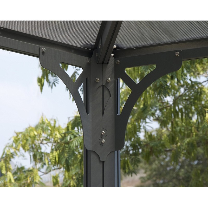 Palram 14x14 Palermo Gazebo 4300 - Gray (HG9154)