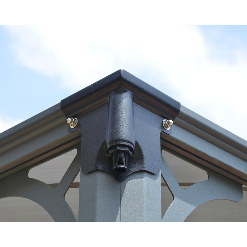 Palram 14x14 Palermo Gazebo 4300 - Gray (HG9154)