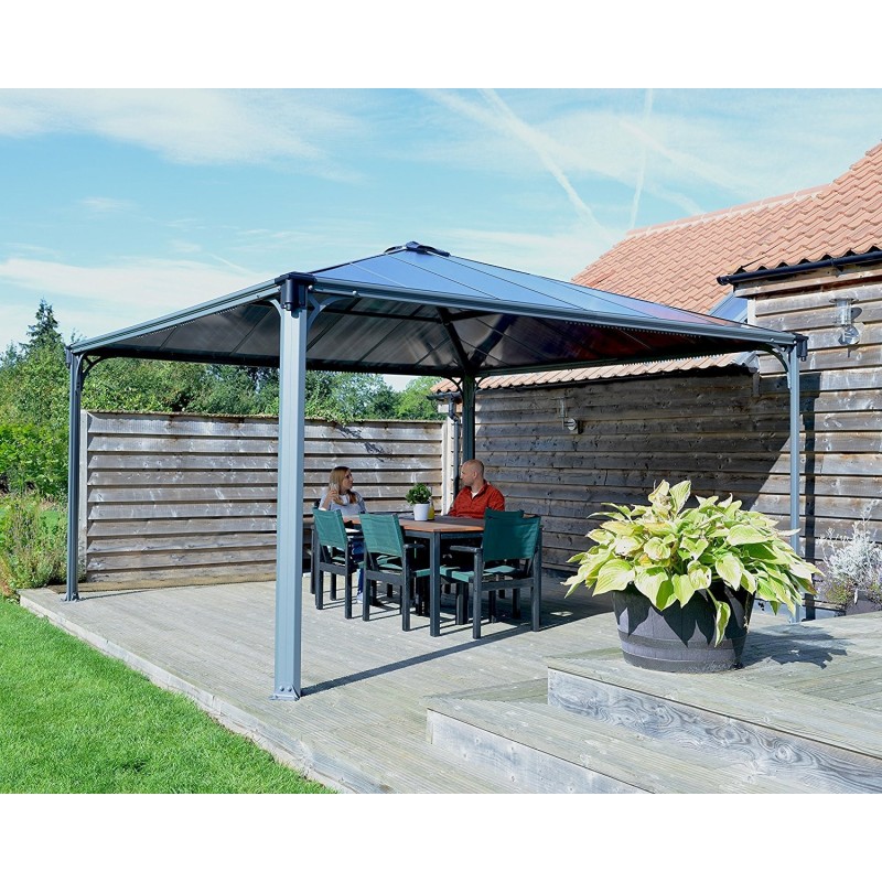 Palram 14x14 Palermo Gazebo 4300 - Gray (HG9154)