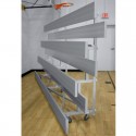 Gared 3-Row Low Rise Tip n' Roll Spectator Bleacher, 12" Plank, 7 ft 6 in (TRB0308LR)