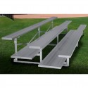 Gared 3-Row Fixed Spectator Bleacher without Aisle, 10" Plank, 8 ft, Double Foot Planks (GSNB0308DF)
