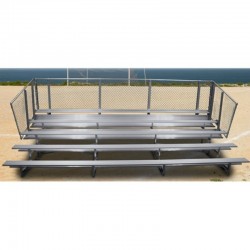 Gared 5-Row Fixed Spectator Bleacher without Aisle, 10" Plank, 21 ft (GSNB0521)