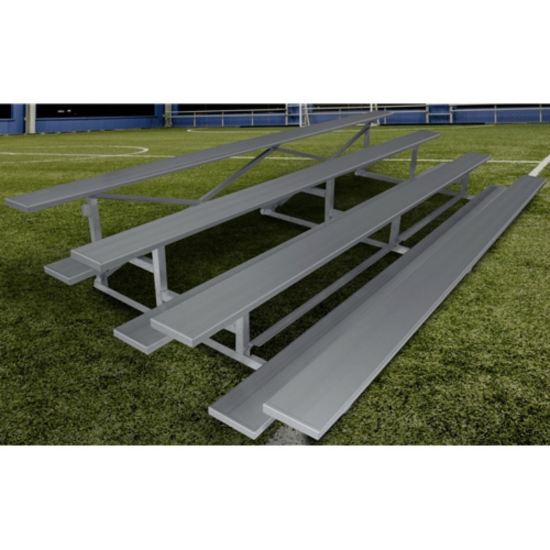 Gared 3-Row Low Rise Fixed Spectator Bleacher, 12" Plank, 8 ft (GSNB0308LR)