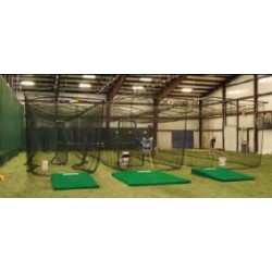 Gared Batting Cage 10'H x 12'W x 70'L Without Net, Direct Mounting (4080-70LN)