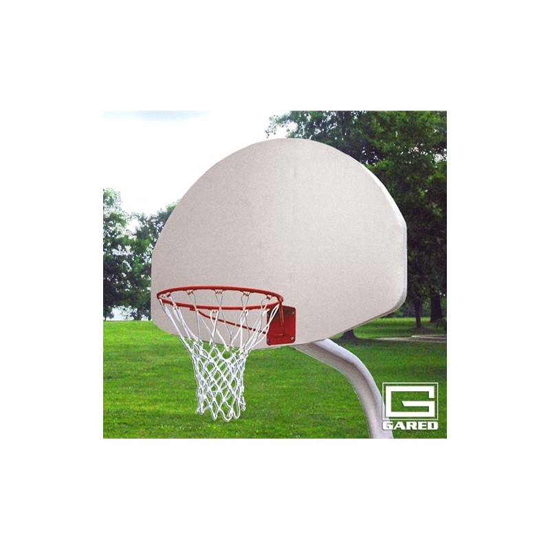 Gared 3-1/2" O.D. Unbraced Front Mount Gooseneck Post, 3' Extension, 1701 Backboard, 39WO Goal (PK3505)