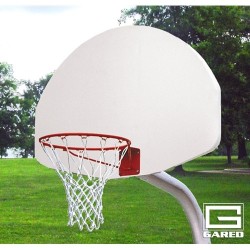 Gared 3-1/2" O.D. Unbraced Front Mount Gooseneck Post, 3' Extension, 1750 Backboard, 39WO Goal (PK3510)