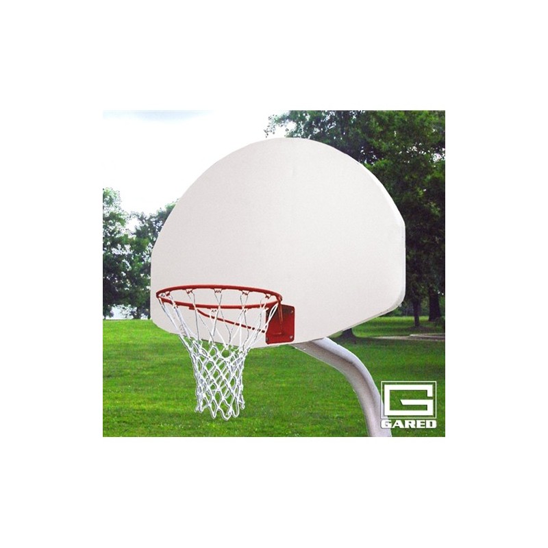 Gared 3-1/2" O.D. Unbraced Front Mount Gooseneck Post, 3' Extension, 1750 Backboard, 39WO Goal (PK3510)