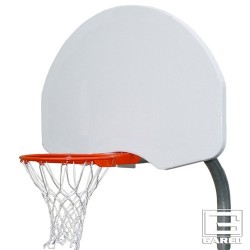 Gared 3-1/2" O.D. Unbraced Rear Mount Gooseneck Post, 3' Extension, 1266 Backboard, 66T Goal (PK3515)