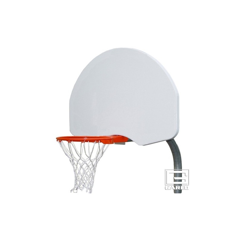 Gared 3-1/2" O.D. Unbraced Rear Mount Gooseneck Post, 3' Extension, 1266 Backboard, 66T Goal (PK3515)