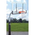 Gared 3-1/2" O.D. Front Mount Gooseneck Post with Braces, 3' Extension, BB48A38 Backboard, 726 Goal (PK3530)