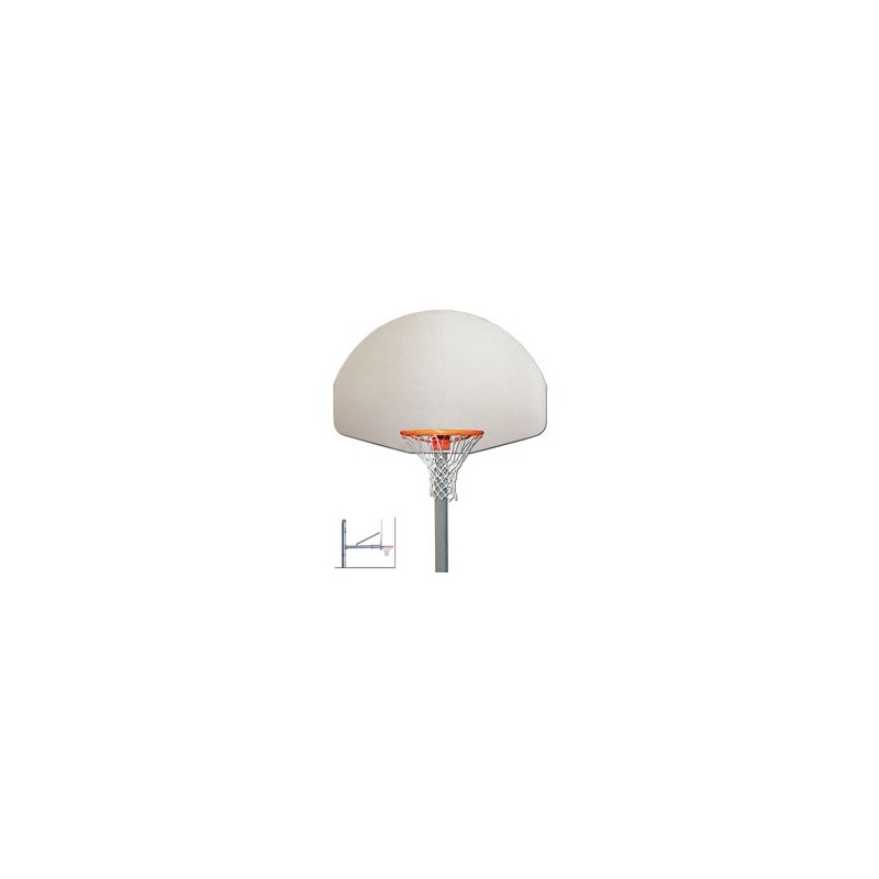 Gared 3-1/2" O.D. Front Mount Adjustable Straight Post, 3' Extension, BB48A38 Backboard, 726 Goal (PK3531)
