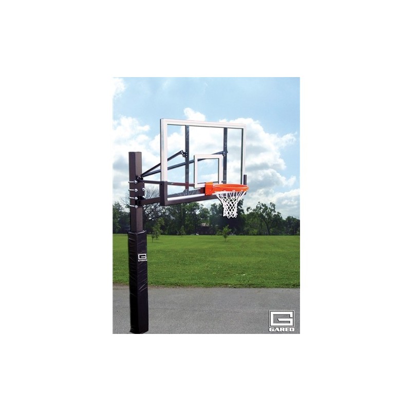 Gared Endurance Playground System, 6" Square Post, 4' Extension, BB72G50 Glass Backboard, 8800 Goal (GP104G72)