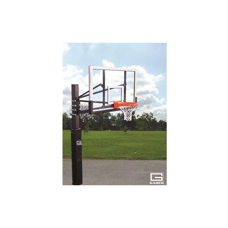 Gared Endurance Playground System, 6" Square Post, 5' Extension, BB72G50 Glass Backboard, 8800 Goal (GP105G72)