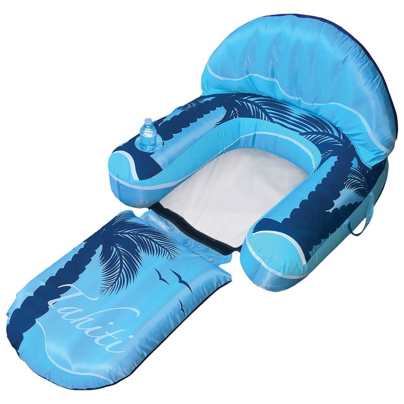 Blue Wave Drift Escape Inflatable Pool Lounger Blue NT3021