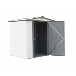 Arrow 6x5 Ezee Storage Shed Kit - Low Gable, 65 in Walls, Vents - Cream & Charcoal (EZ6565LVCRCC)