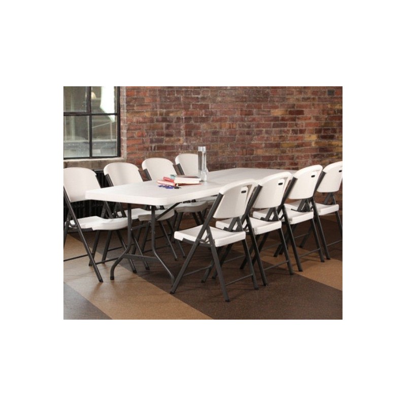 Lifetime 8 ft. Commercial Plastic Folding Banquet Table (White) 22980 Lifetime 8 ft. Commercial Plastic Folding Banquet Table (White) 22980