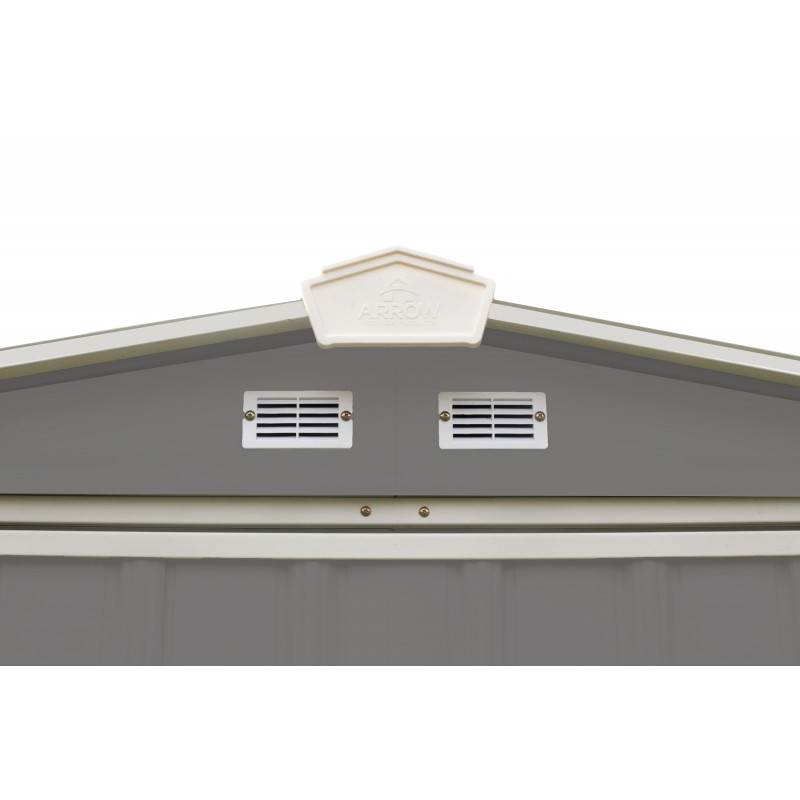Arrow 6x5 Ezee Storage Shed Kit - Low Gable, 65 in Walls, Vents - Charcoal & Cream (EZ6565LVCCCR)