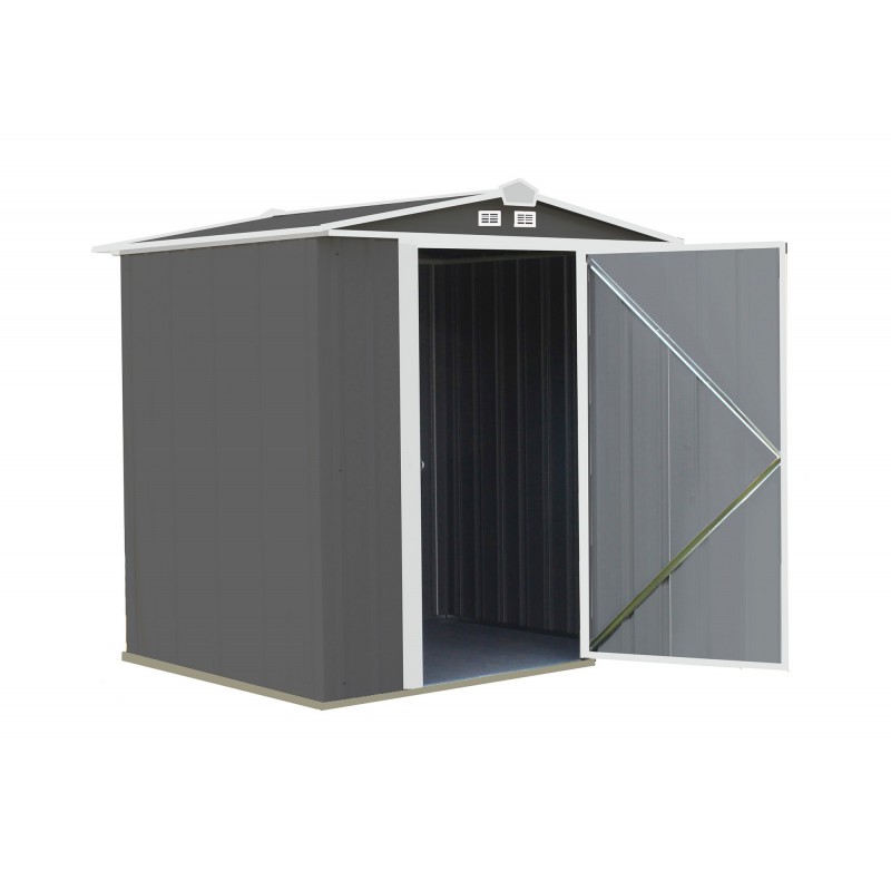 Arrow 6x5 Ezee Storage Shed Kit - Low Gable, 65 in Walls, Vents - Charcoal & Cream (EZ6565LVCCCR)
