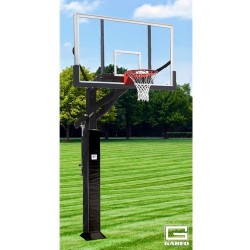 Gared Super Pro Jam Basketball System, 6" x 8" Square Post, 42" x 72" Acrylic Backboard, 2000+ Goal (GP12A72DM)