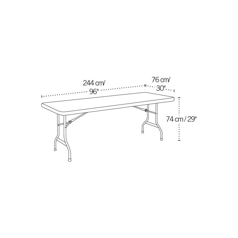 Lifetime 22980 8-Foot Folding Table White Granite