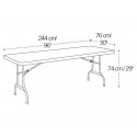 Lifetime 8 ft. Commercial Plastic Folding Banquet Table (White) 22980